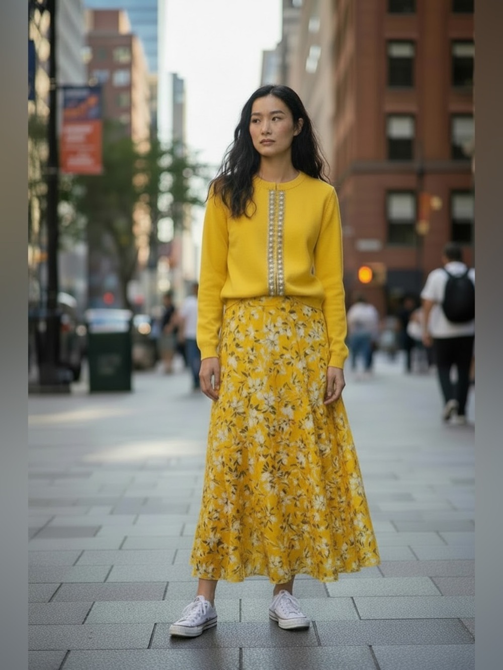 Banana republic Yellow Jewel-Trim Crewneck Cardigan - Picture 3 of 12